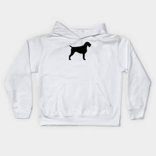 German Wirehaired Pointer Silhouette Kids Hoodie